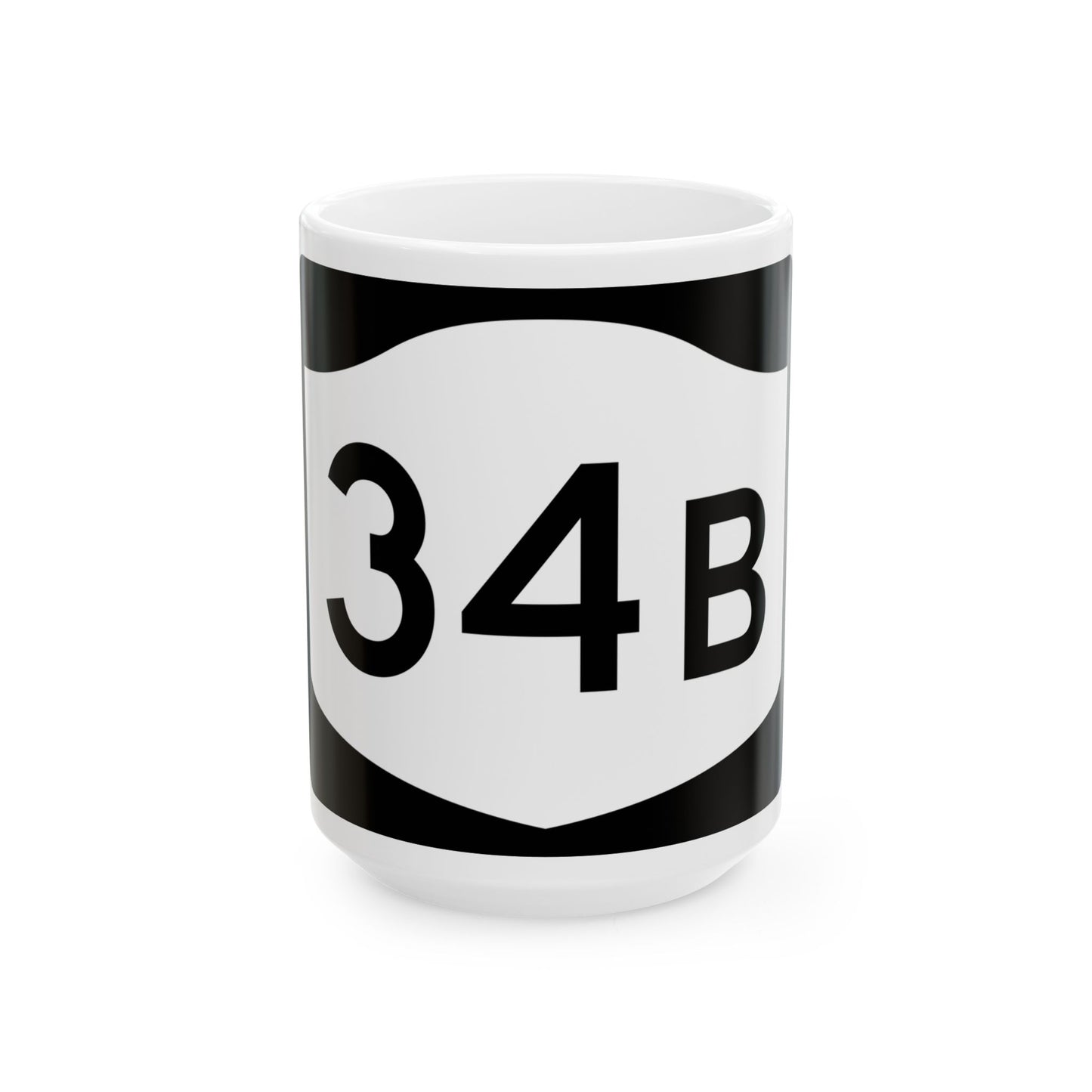 NY-34B (New York) (Road Sign) White Coffee Mug