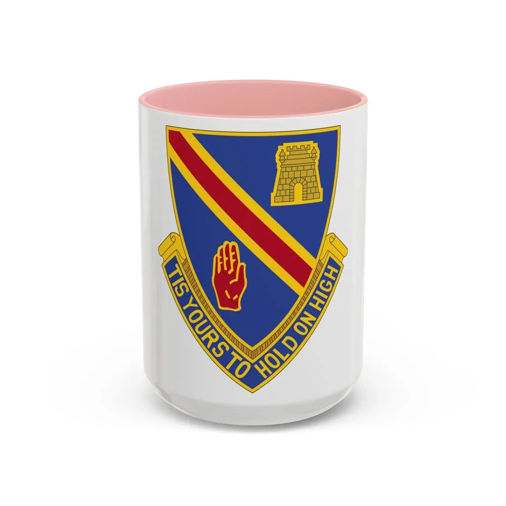241 Engineer Battalion (U.S. Army) Accent Coffee Mug-15oz-Pink-Go Mug Yourself