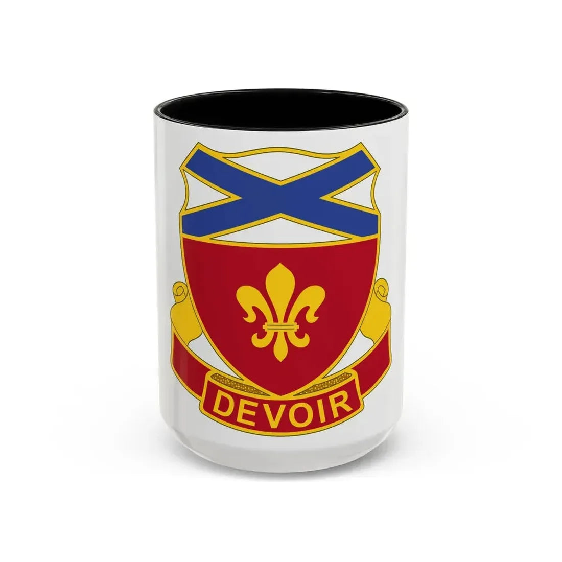 242 Engineer Battalion (U.S. Army) Accent Coffee Mug 15oz Black - Go Mug Yourself