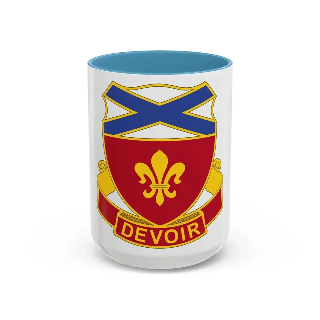 242 Engineer Battalion (U.S. Army) Accent Coffee Mug 15oz Light Blue - Go Mug Yourself