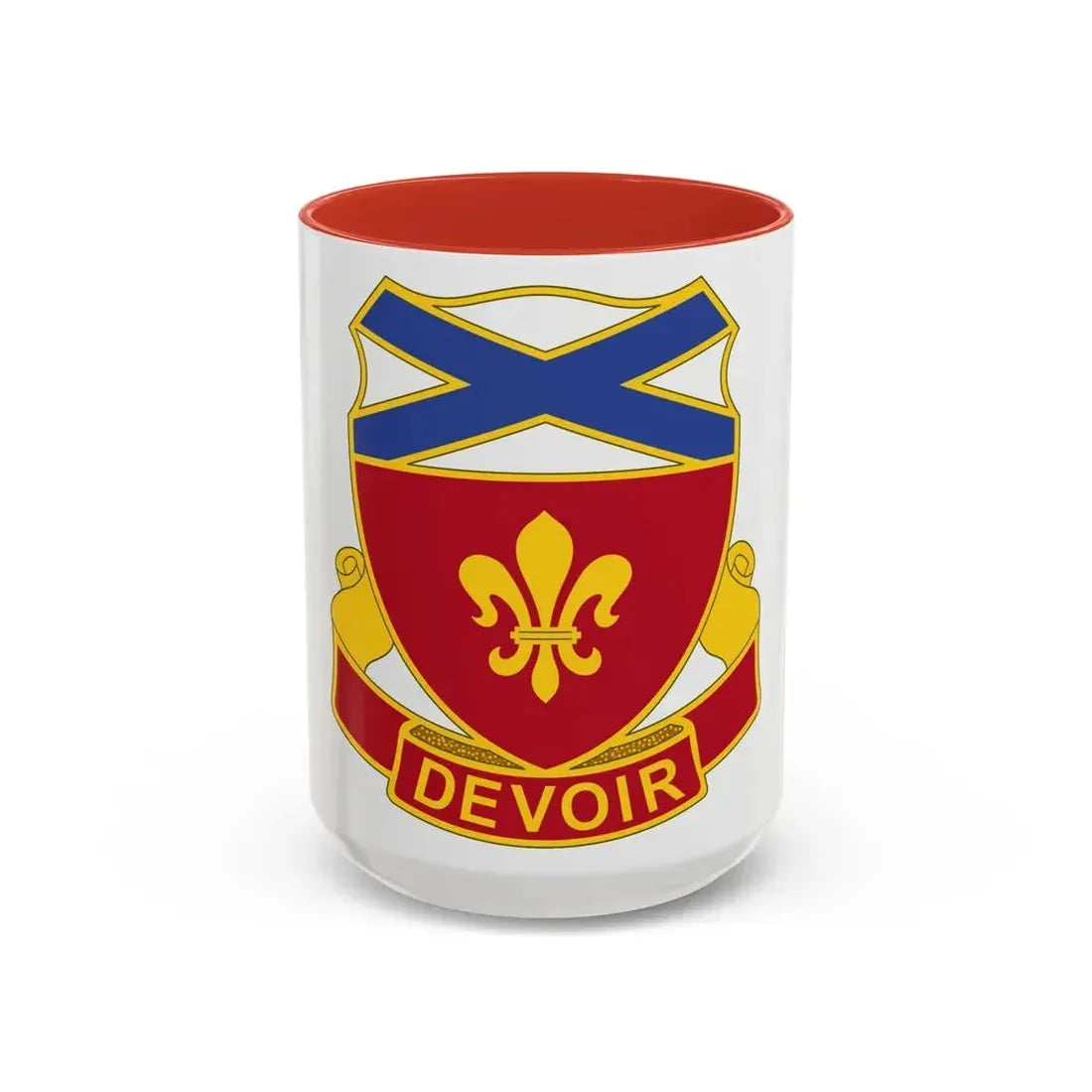 242 Engineer Battalion (U.S. Army) Accent Coffee Mug 15oz Red - Go Mug Yourself