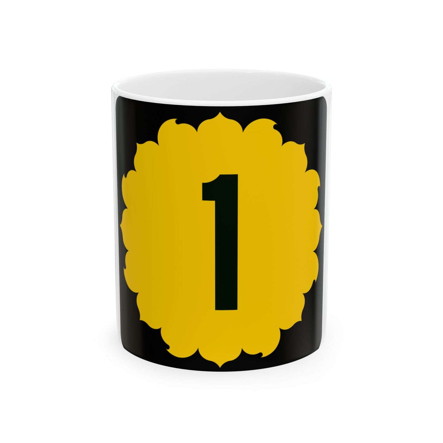 K-1 (Kansas) (Road Sign) White Coffee Mug