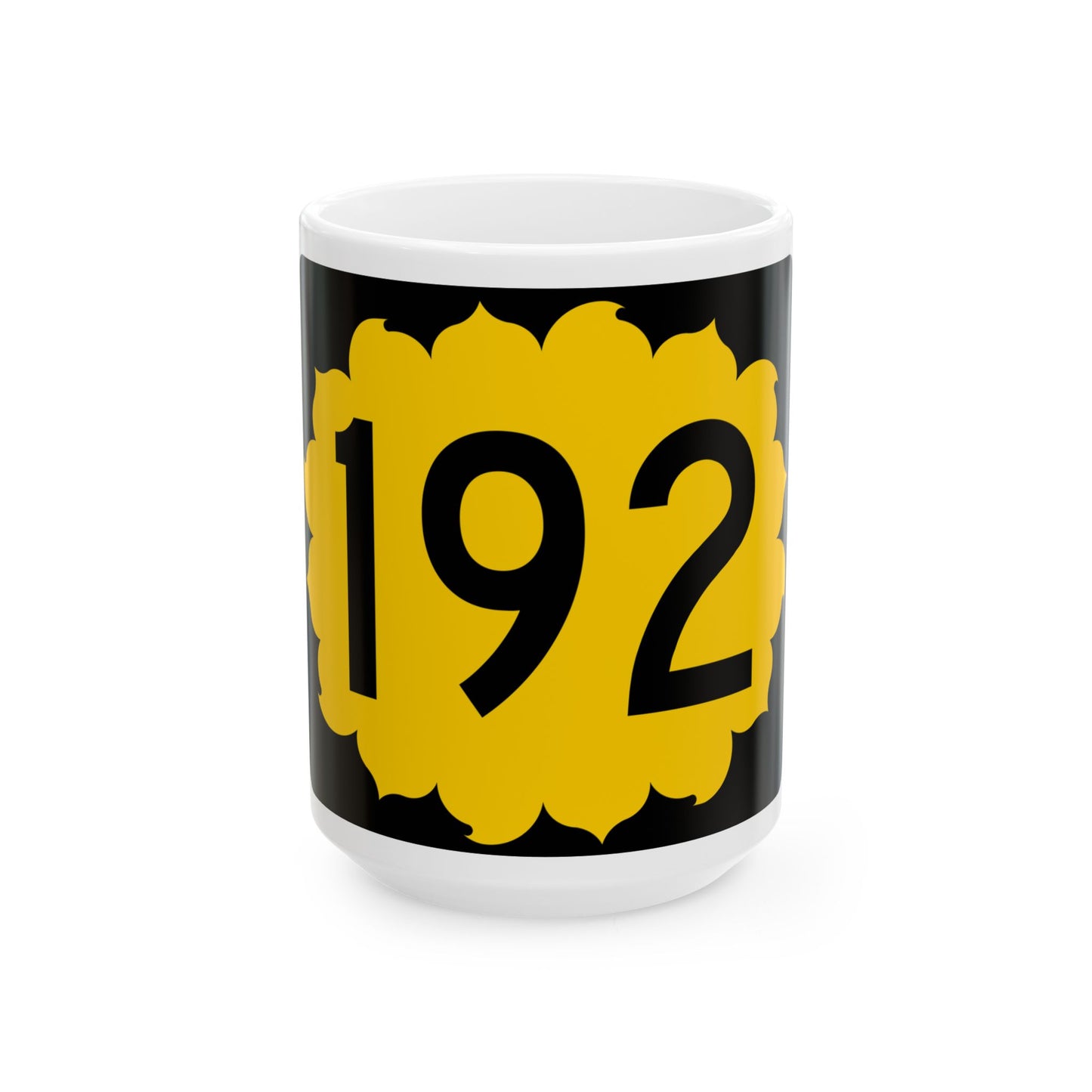K-192 (Kansas) (Road Sign) White Coffee Mug