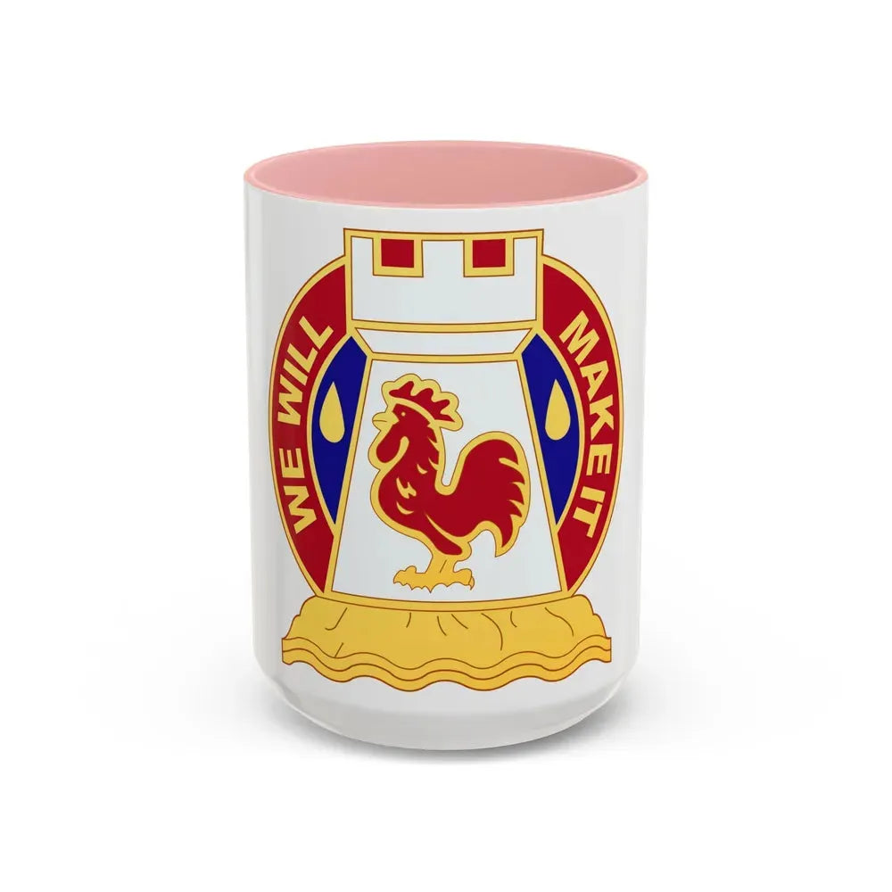 243 Engineer Battalion (U.S. Army) Accent Coffee Mug 15oz Pink - Go Mug Yourself