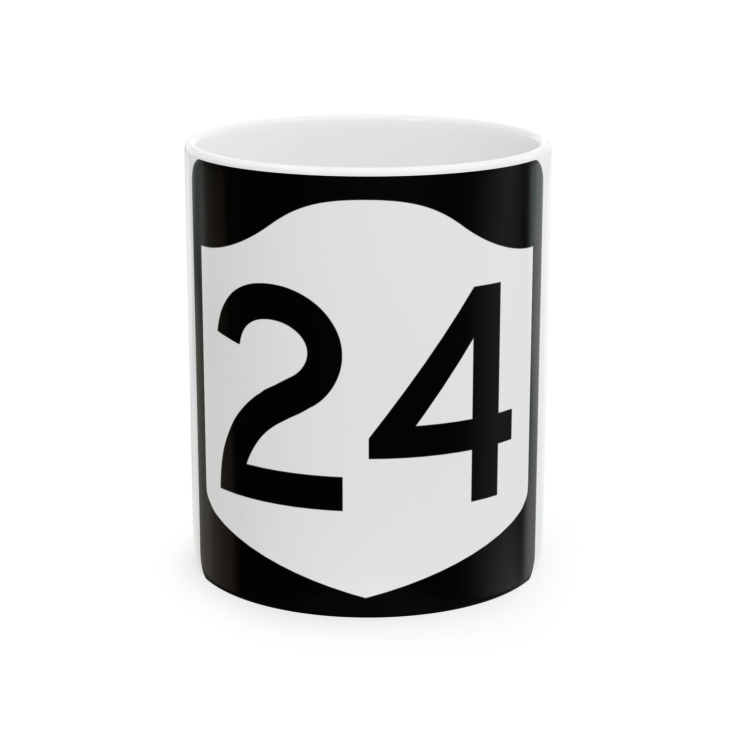 NY-24 (New York) (Road Sign) White Coffee Mug