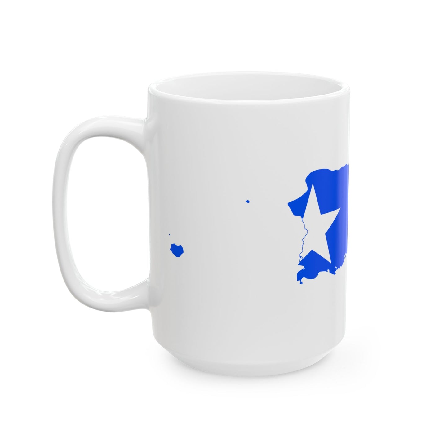 Flag-map of Puerto Rico (United States) White Coffee Mug