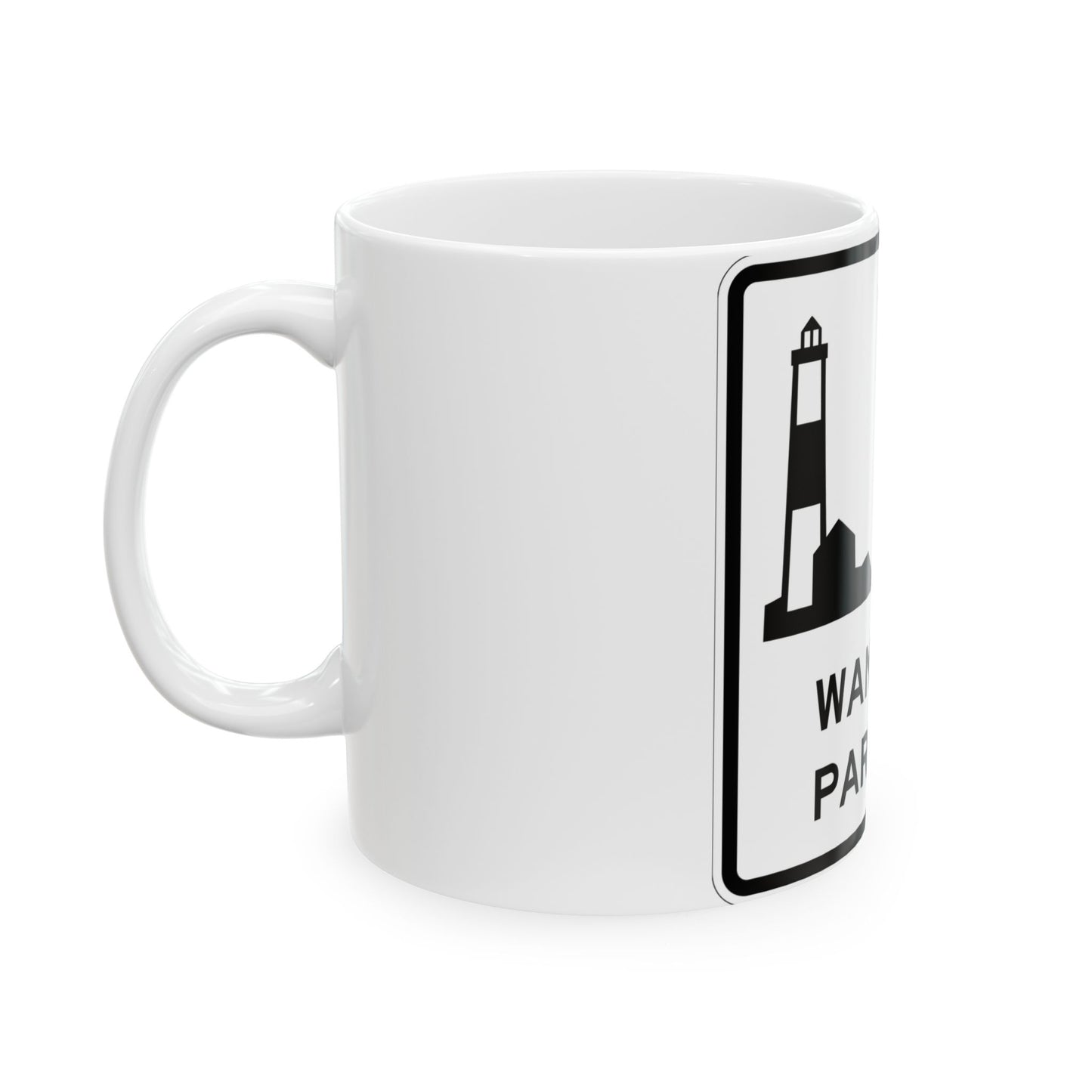Wantagh Pkwy Shield (New York) (Road Sign) White Coffee Mug