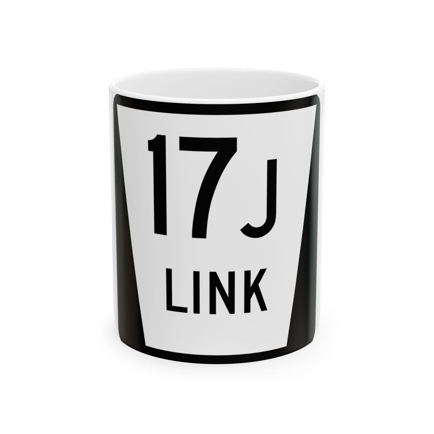 N LINK 17J (Nebraska) (Road Sign) White Coffee Mug