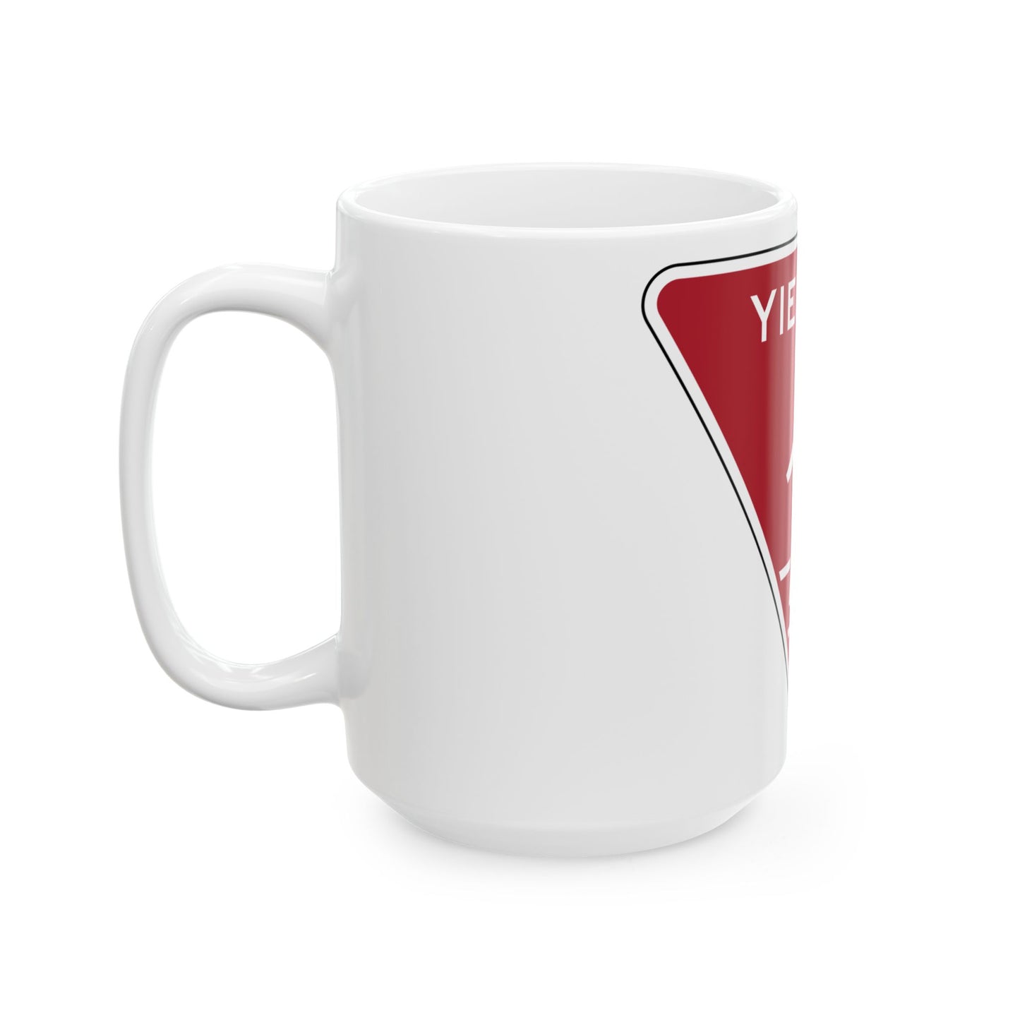 NYCDOT YIELD TO PEDESTRIANS (New York) (Road Sign) White Coffee Mug