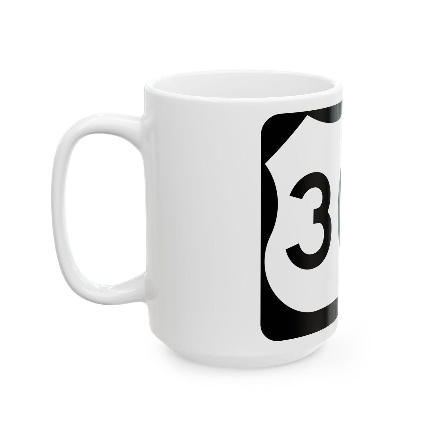 US 309 NY (New York) (Road Sign) White Coffee Mug