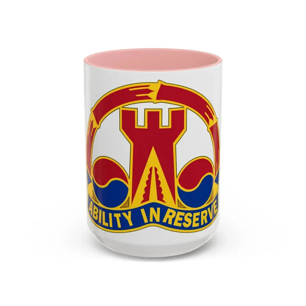 248 Engineer Battalion (U.S. Army) Accent Coffee Mug 15oz Pink - Go Mug Yourself
