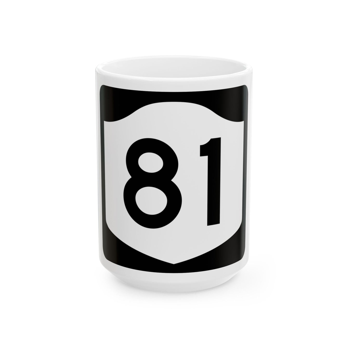 NY-81 (New York) (Road Sign) White Coffee Mug