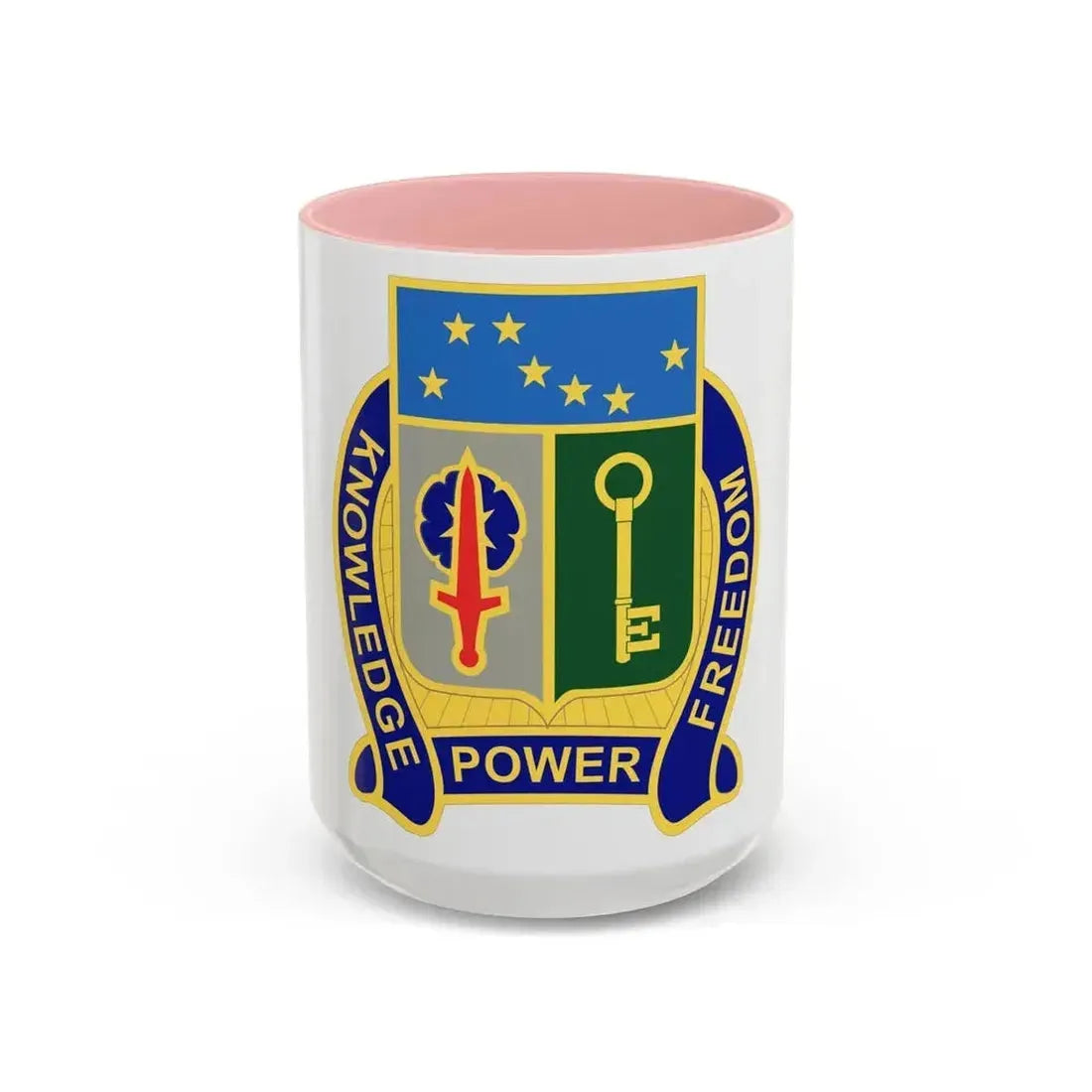 250 Military Intelligence Battalion (U.S. Army) Accent Coffee Mug 15oz Pink - Go Mug Yourself