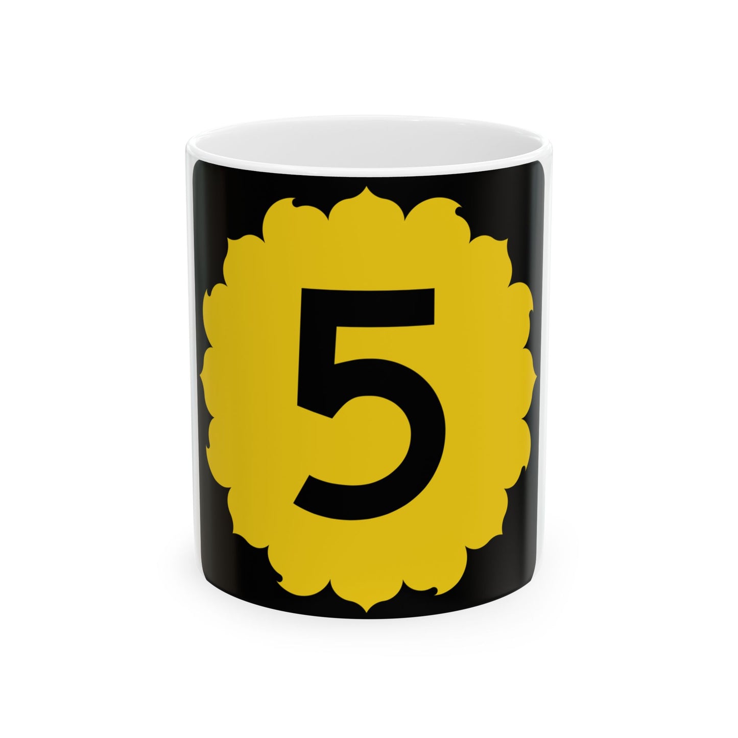 K-5 (Kansas) (Road Sign) White Coffee Mug