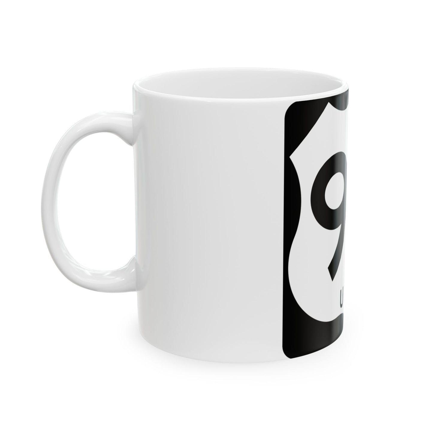 Texas Business US 90-U (Texas) (Road Sign) White Coffee Mug