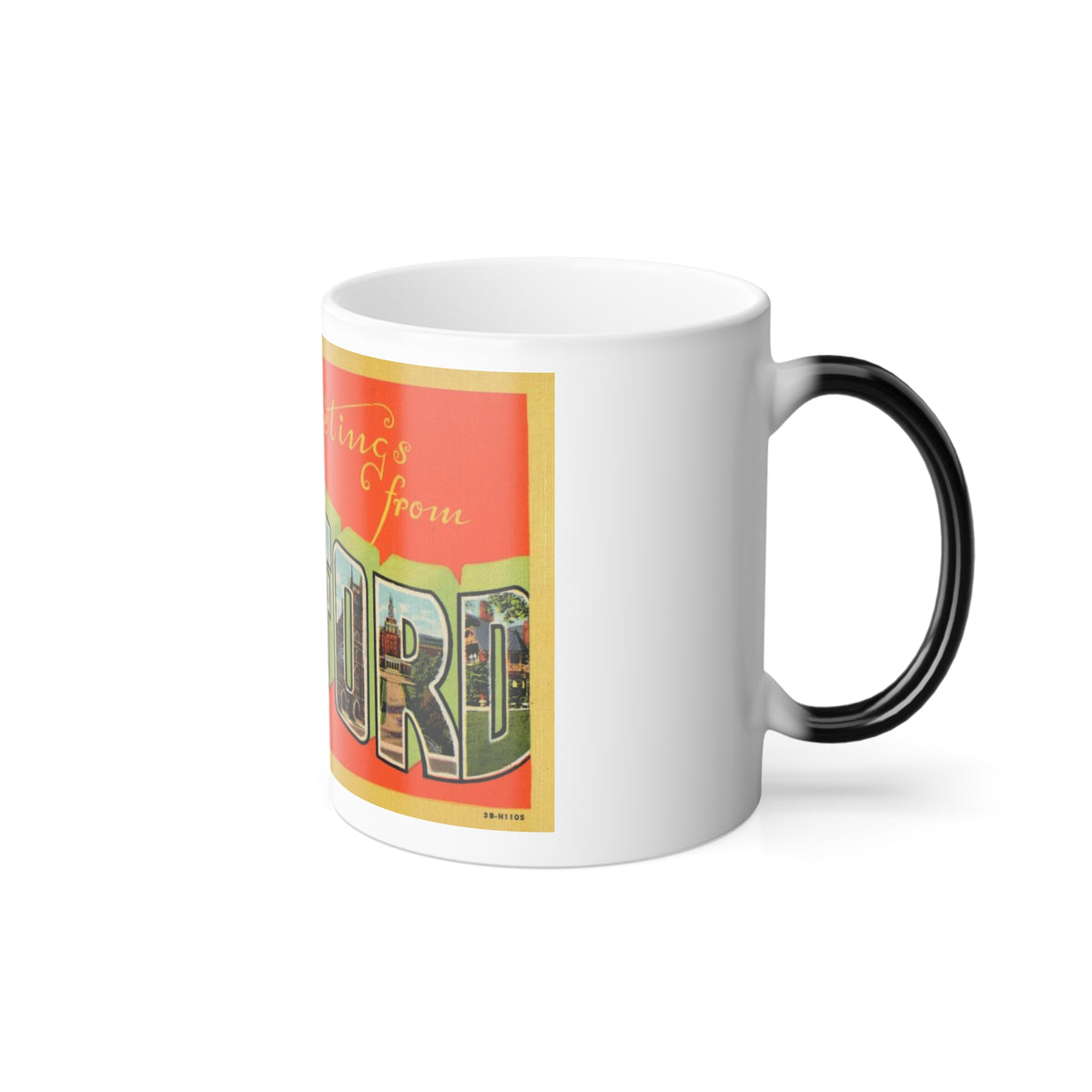 Greetings from Hartford Conn (Greeting Postcards) Color Changing Mug 11oz