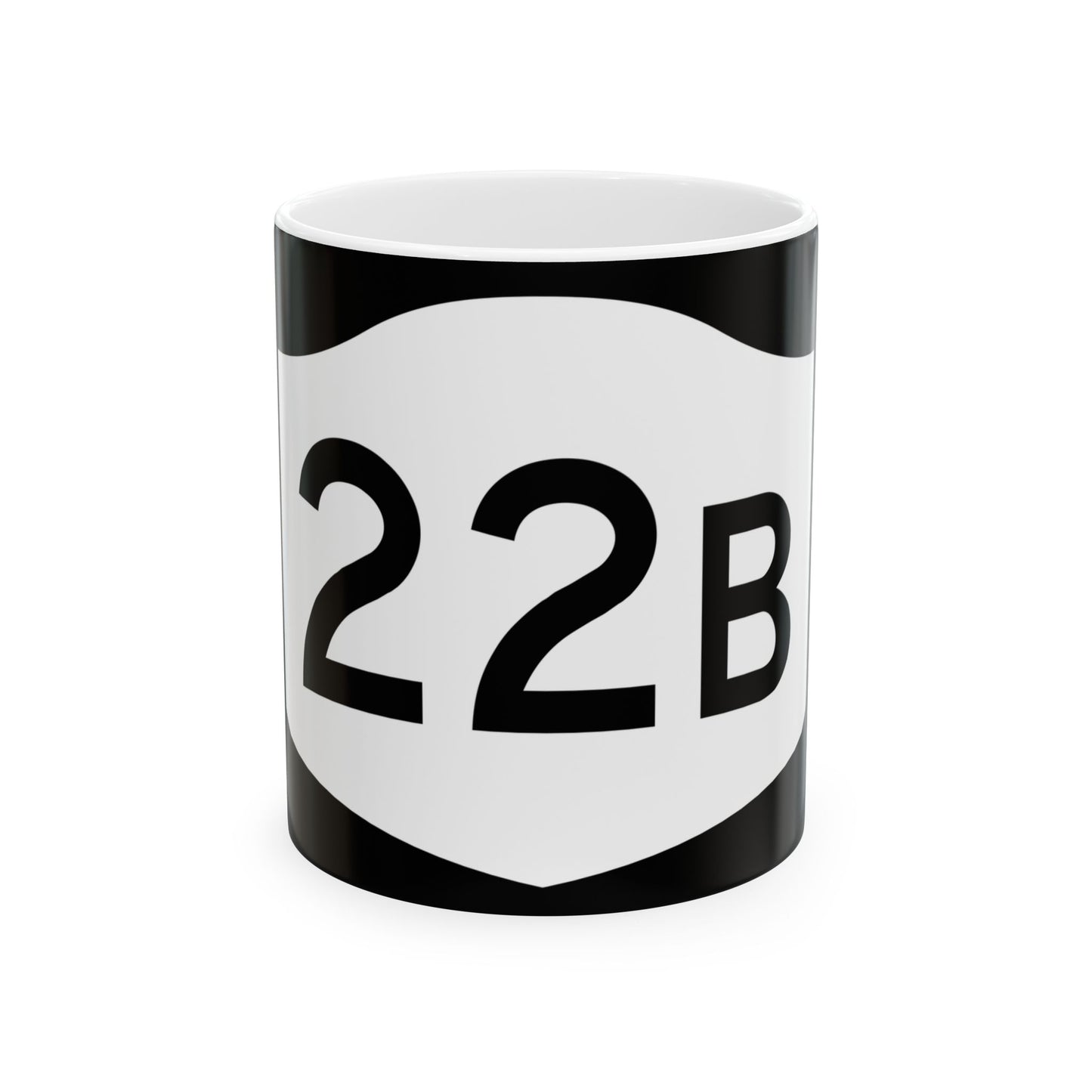 NY-22B (New York) (Road Sign) White Coffee Mug