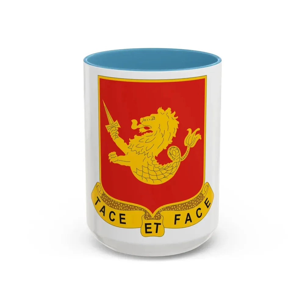 25th Field Artillery Regiment (U.S. Army) Accent Coffee Mug 15oz Light Blue - Go Mug Yourself