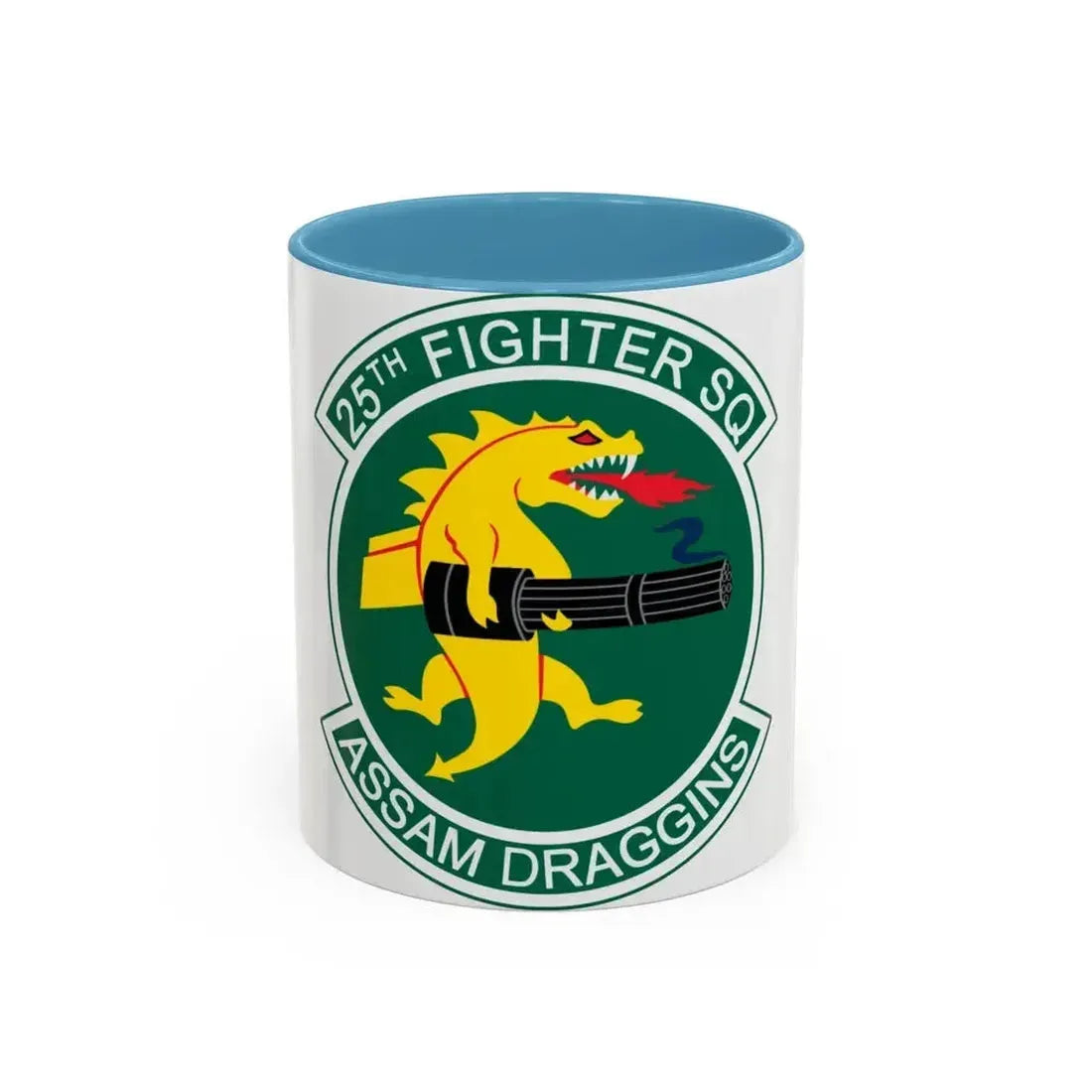 25th Fighters Sq (U.S. Air Force) Accent Coffee Mug 11oz Light Blue - Go Mug Yourself