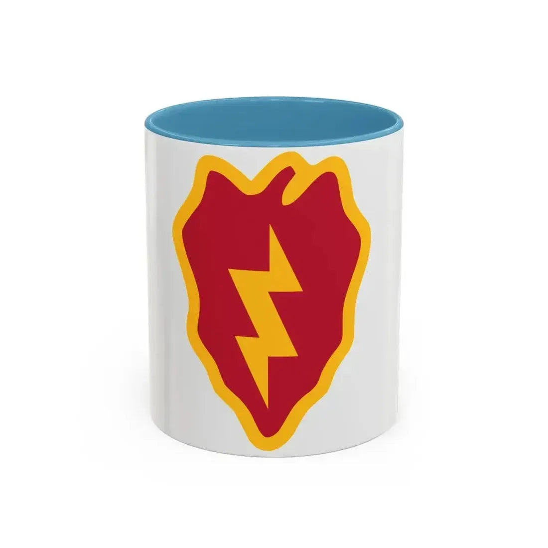 25th Infantry Division shoulder sleeve insignia (U.S. Army) Accent Coffee Mug 11oz Light Blue - Go Mug Yourself