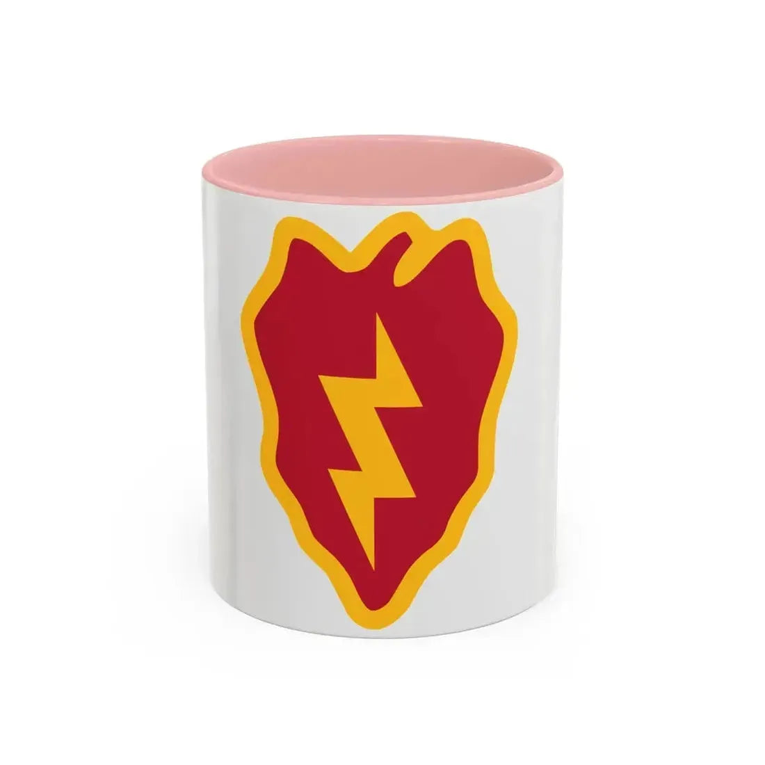 25th Infantry Division shoulder sleeve insignia (U.S. Army) Accent Coffee Mug 11oz Pink - Go Mug Yourself