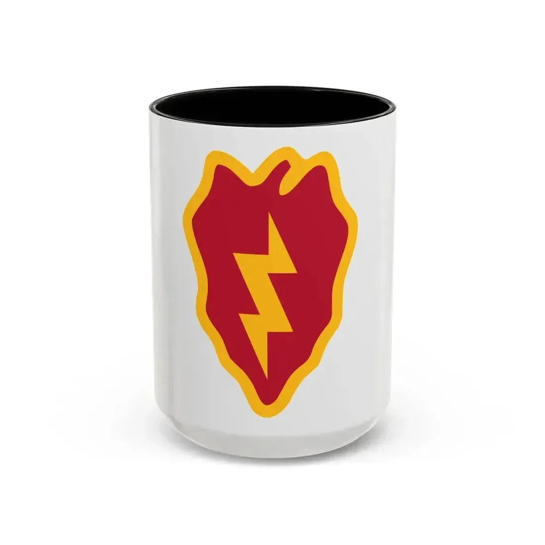 25th Infantry Division shoulder sleeve insignia (U.S. Army) Accent Coffee Mug 15oz Black - Go Mug Yourself