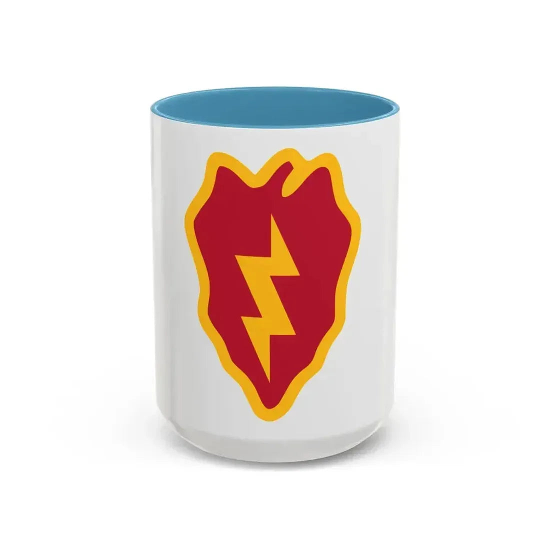 25th Infantry Division shoulder sleeve insignia (U.S. Army) Accent Coffee Mug 15oz Light Blue - Go Mug Yourself