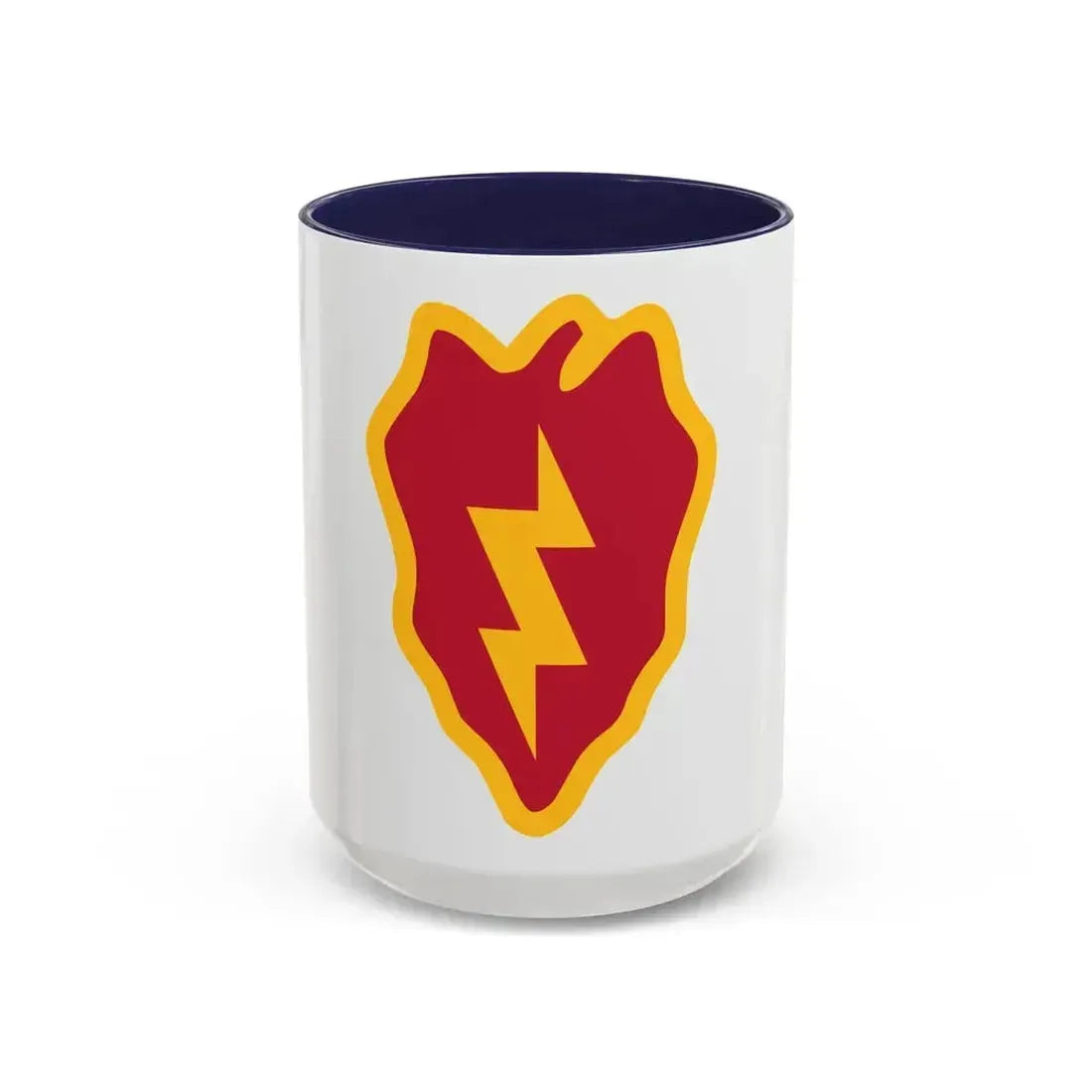 25th Infantry Division shoulder sleeve insignia (U.S. Army) Accent Coffee Mug 15oz Navy - Go Mug Yourself
