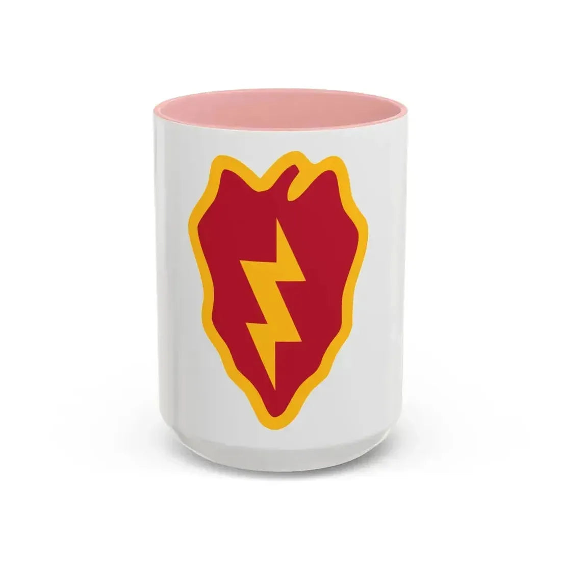 25th Infantry Division shoulder sleeve insignia (U.S. Army) Accent Coffee Mug 15oz Pink - Go Mug Yourself