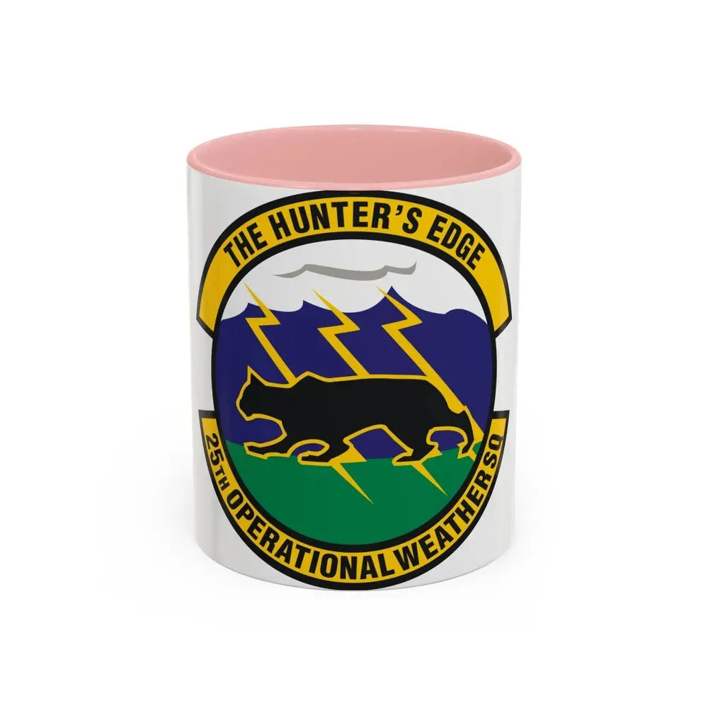 25th Operational Weather Squadron (U.S. Air Force) Accent Coffee Mug 11oz Pink - Go Mug Yourself