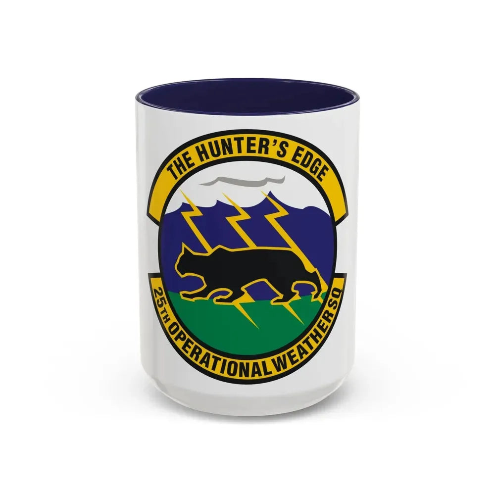 25th Operational Weather Squadron (U.S. Air Force) Accent Coffee Mug 15oz Navy - Go Mug Yourself