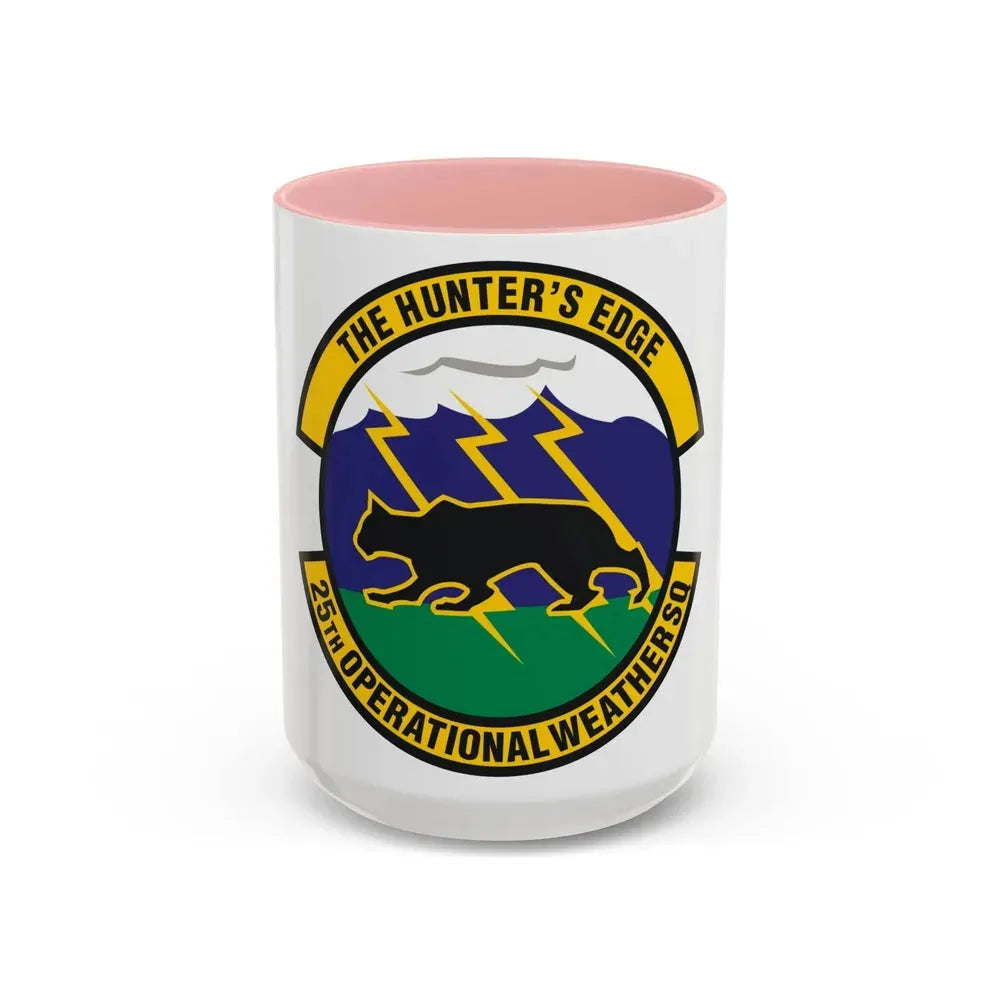 25th Operational Weather Squadron (U.S. Air Force) Accent Coffee Mug 15oz Pink - Go Mug Yourself