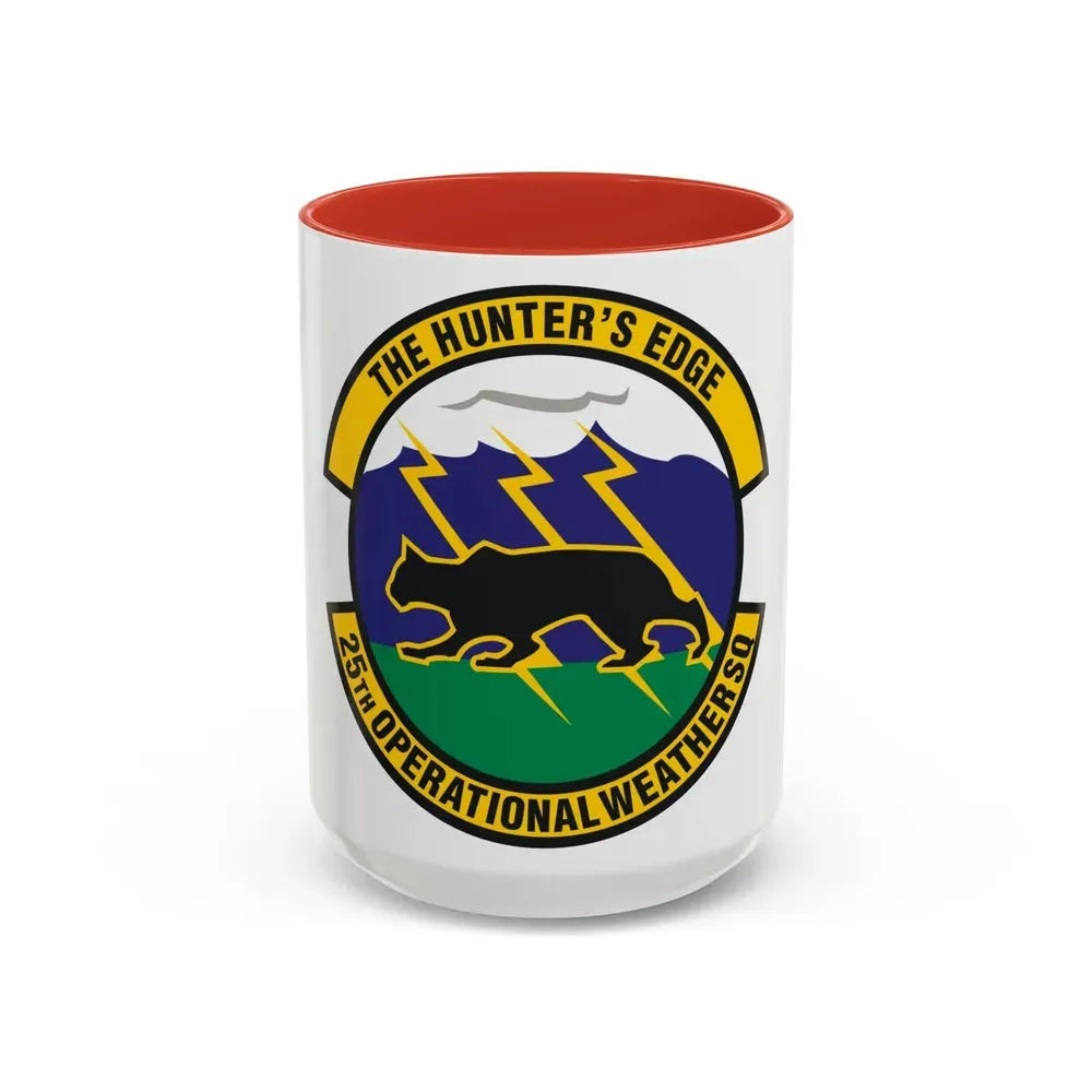 25th Operational Weather Squadron (U.S. Air Force) Accent Coffee Mug 15oz Red - Go Mug Yourself