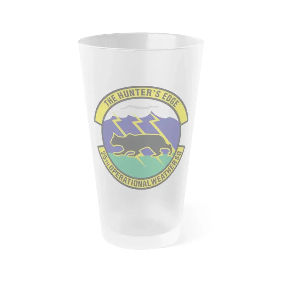 25th Operational Weather Squadron (U.S. Air Force) Frosted Pint Glass 16oz 16oz Frosted - Go Mug Yourself