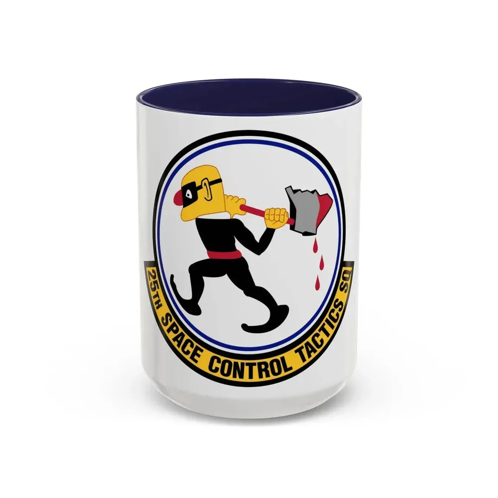 25th Space Control Tactics Squadron (U.S. Air Force) Accent Coffee Mug 15oz Navy - Go Mug Yourself