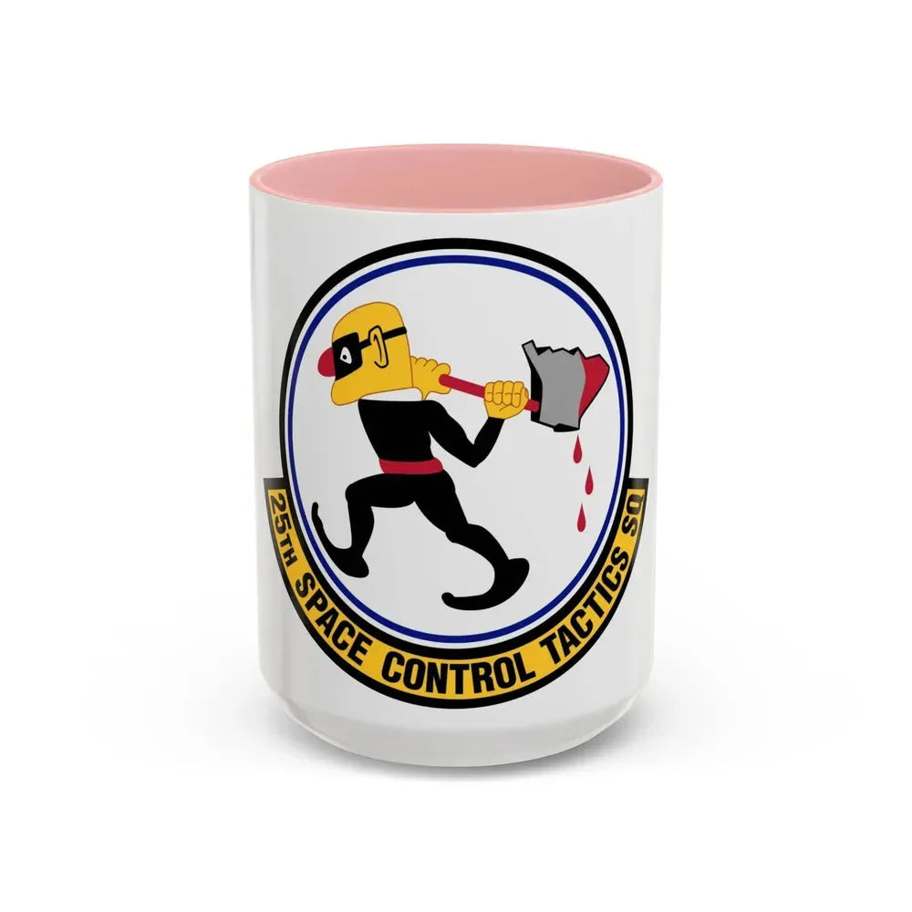 25th Space Control Tactics Squadron (U.S. Air Force) Accent Coffee Mug 15oz Pink - Go Mug Yourself
