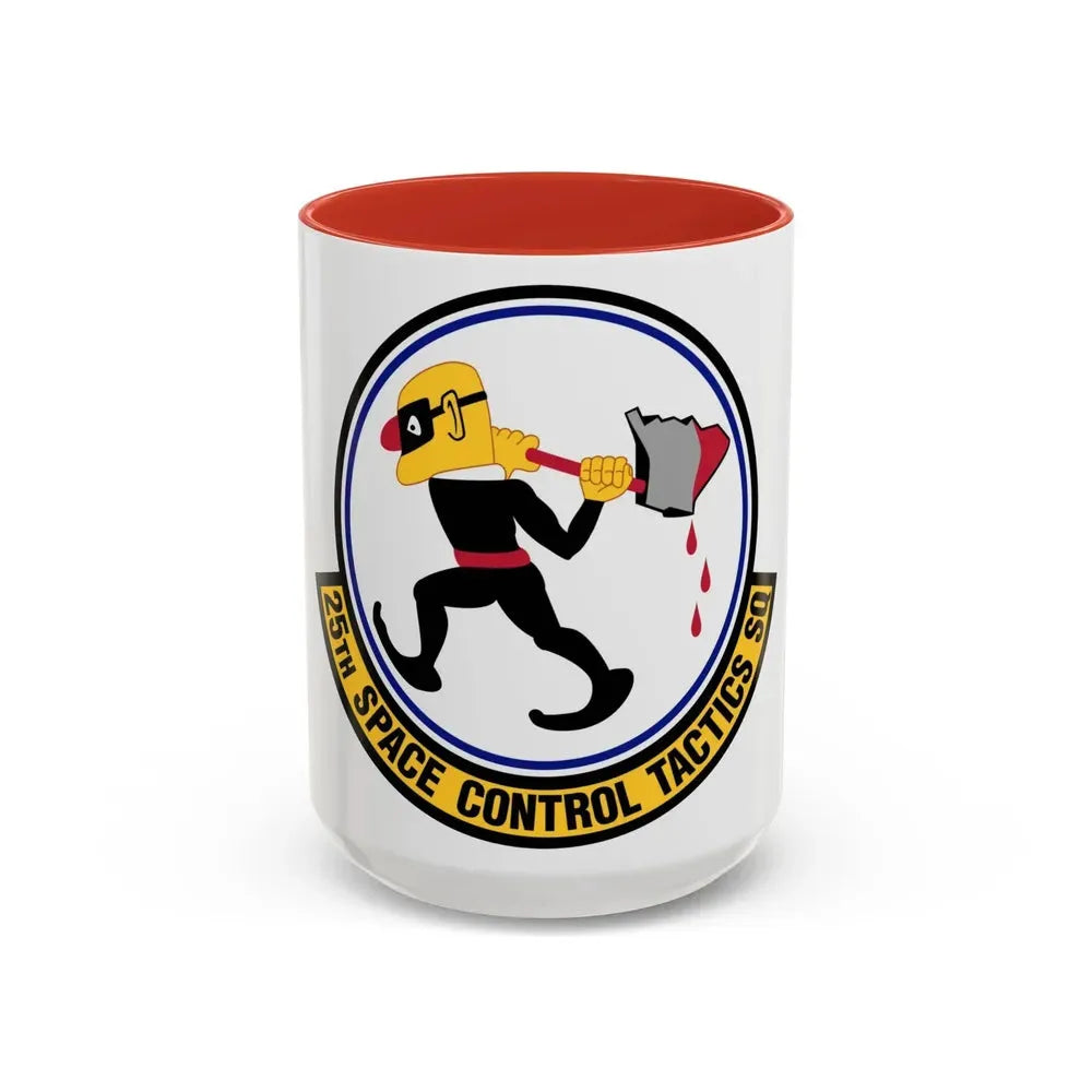 25th Space Control Tactics Squadron (U.S. Air Force) Accent Coffee Mug 15oz Red - Go Mug Yourself