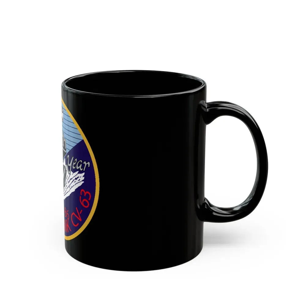 25th year USS Kitty Hawk CV 63 (U.S. Navy) Black Coffee Mug - Go Mug Yourself