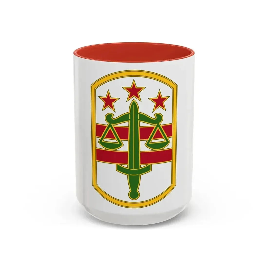 260 Military Police Command 3 (U.S. Army) Accent Coffee Mug 15oz Red - Go Mug Yourself