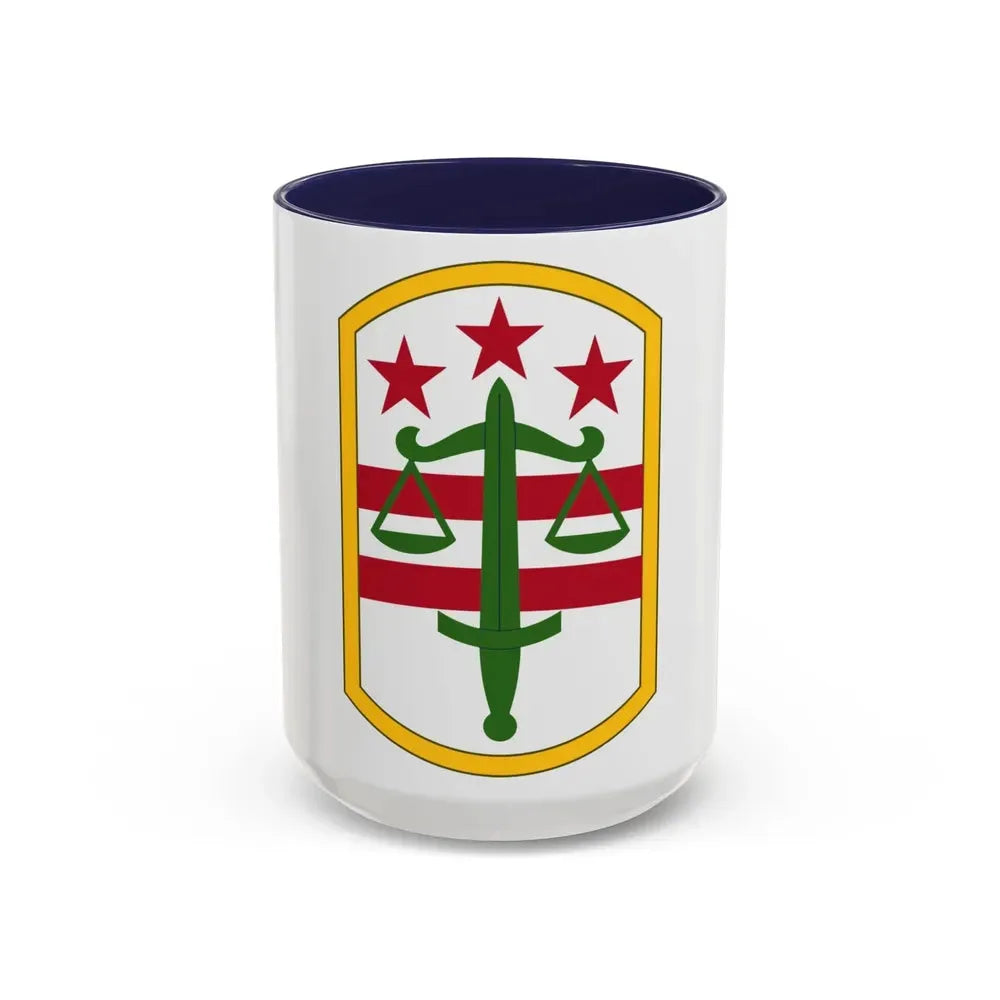 260 Military Police Command (U.S. Army) Accent Coffee Mug 15oz Navy - Go Mug Yourself