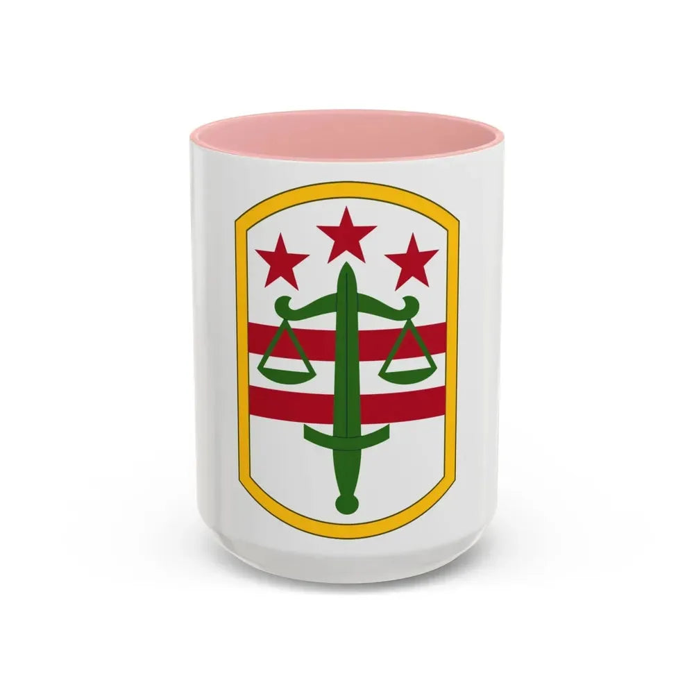 260 Military Police Command (U.S. Army) Accent Coffee Mug 15oz Pink - Go Mug Yourself