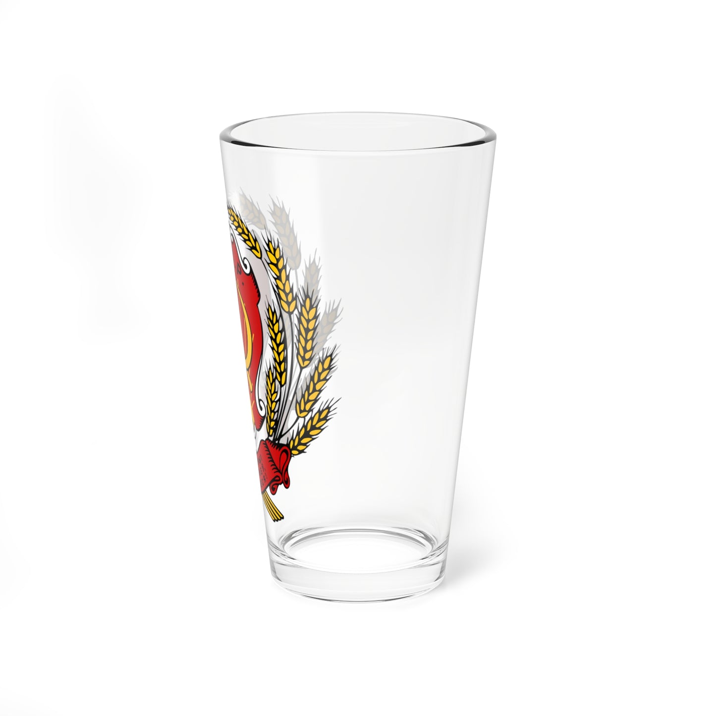 Emblem of the Byelorussian SSR 1920 (Russia) (Coat of Arms) Pint Glass 16oz