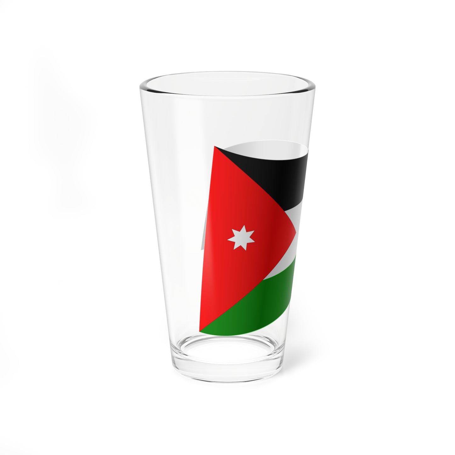 Jordan Flag - iconic waving (Jordan) Pint Glass 16oz