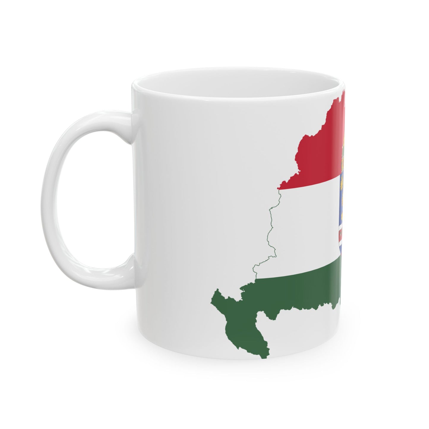 Flag-map of Transleithania 1896-1915 (Hungary) White Coffee Mug