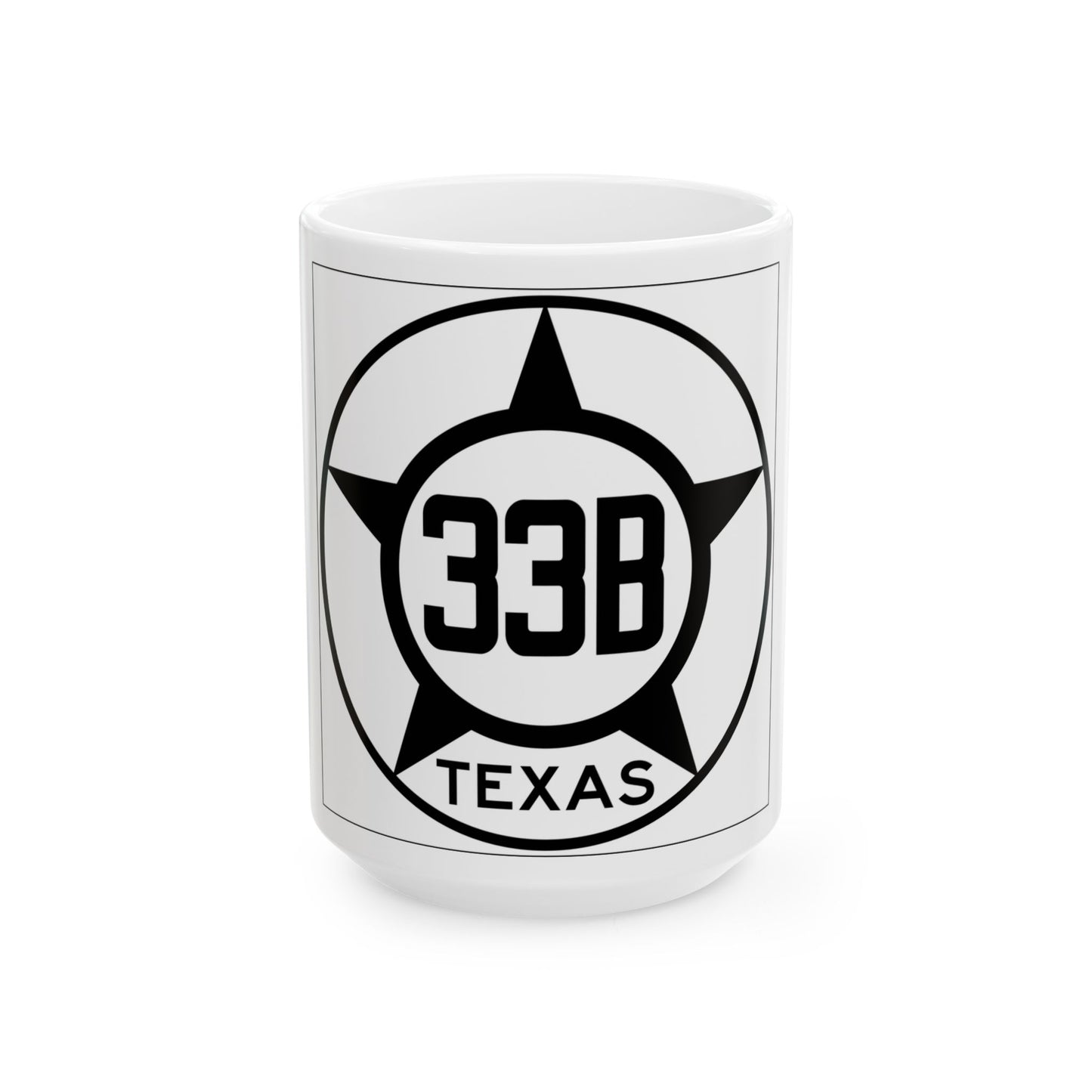 Old Texas 33B (Texas) (Road Sign) White Coffee Mug