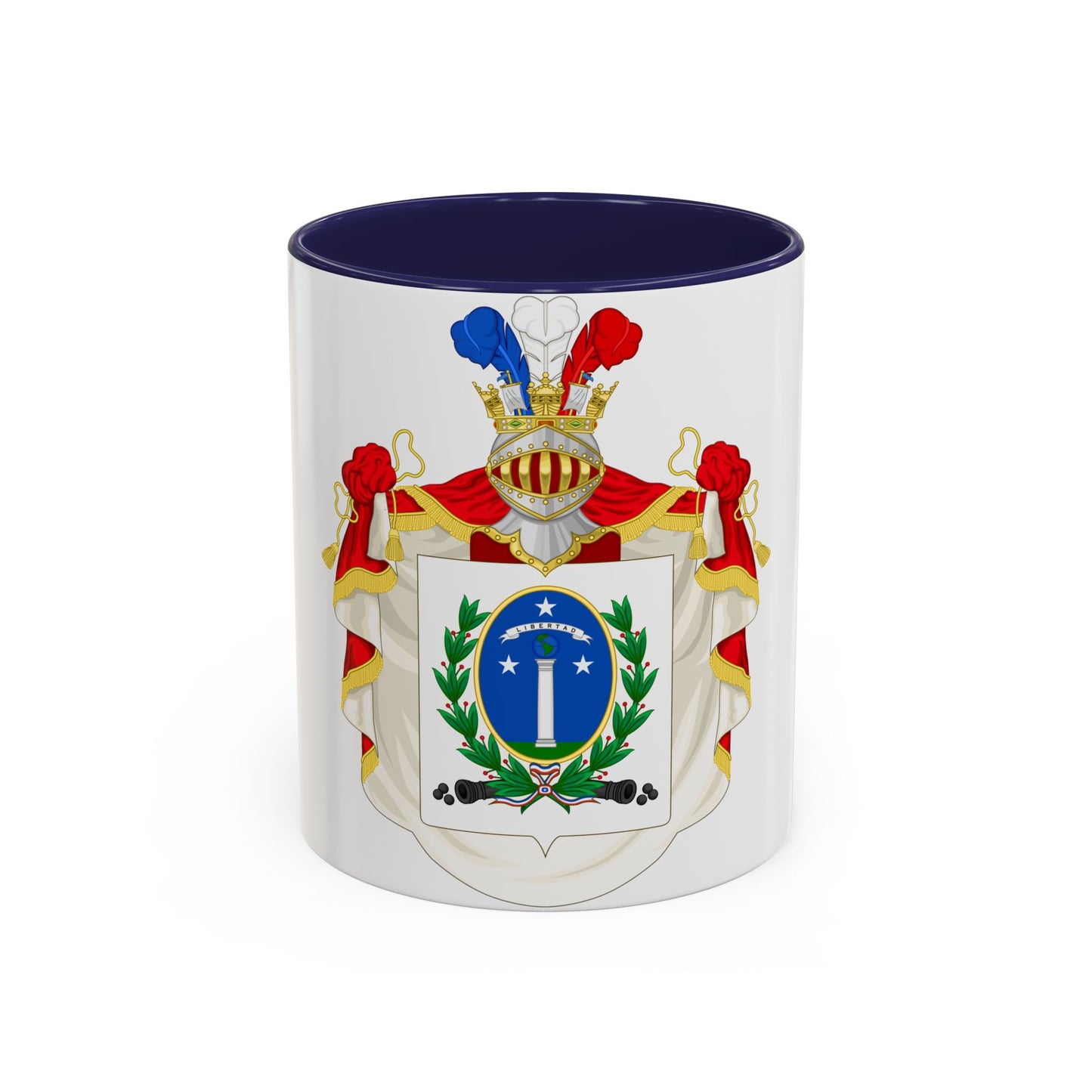 Ornamented Coat of Arms of Chile (1819-1834) Cerro Castillo Version - Accent Coffee Mug