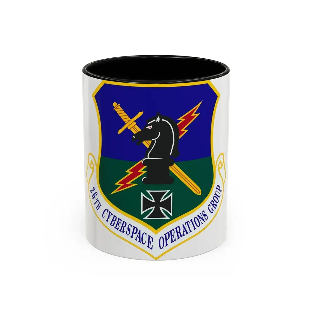 26th Cyberspace Operations Group (U.S. Air Force) Accent Coffee Mug 11oz Black - Go Mug Yourself