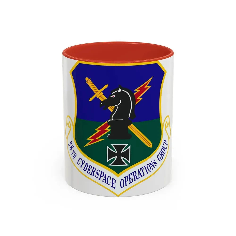 26th Cyberspace Operations Group (U.S. Air Force) Accent Coffee Mug 11oz Red - Go Mug Yourself