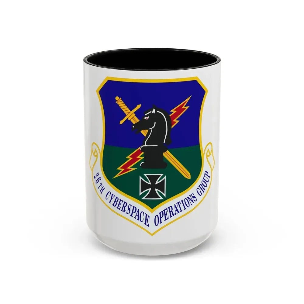 26th Cyberspace Operations Group (U.S. Air Force) Accent Coffee Mug 15oz Black - Go Mug Yourself