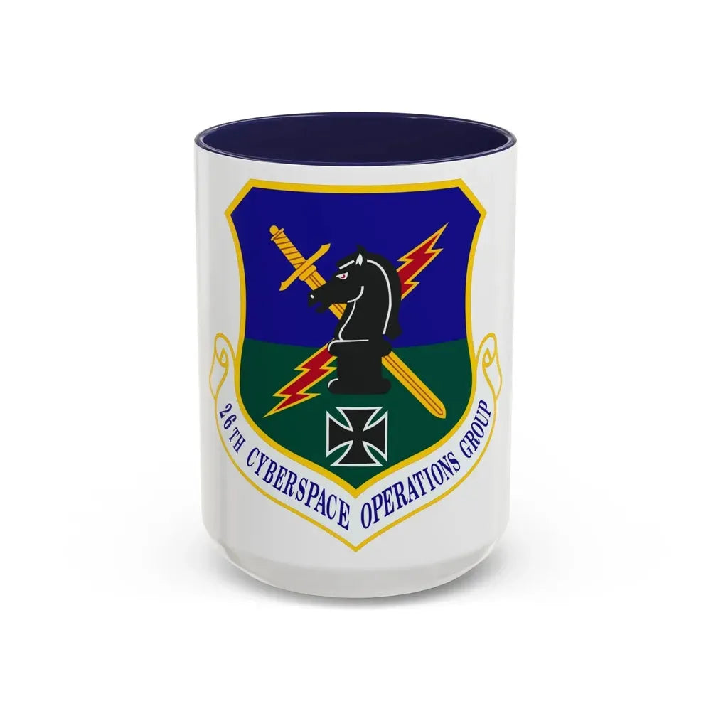 26th Cyberspace Operations Group (U.S. Air Force) Accent Coffee Mug 15oz Navy - Go Mug Yourself